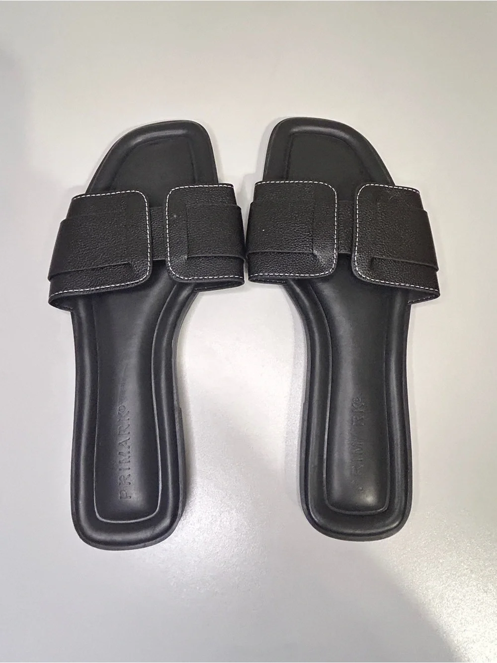 Primark Black Slide Sandals with Adjustable Strap - Women
